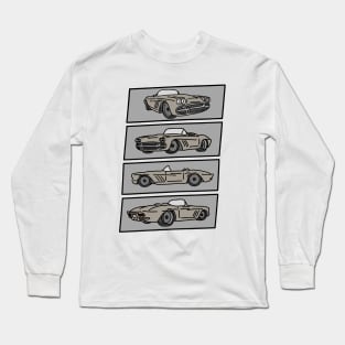 vintage retro cars Long Sleeve T-Shirt